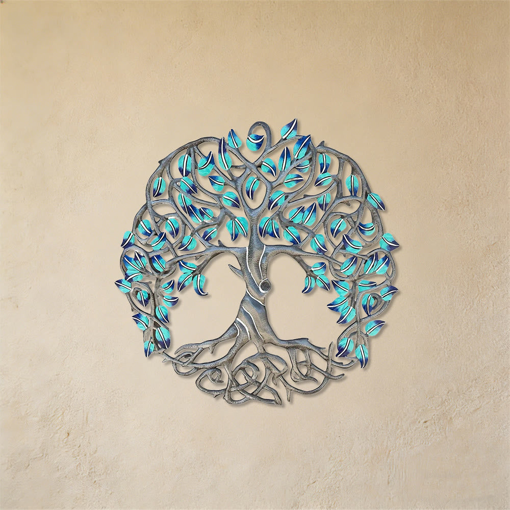 Olivenorma Turquoise Tree Of Life Metal Wall Decor - image 5