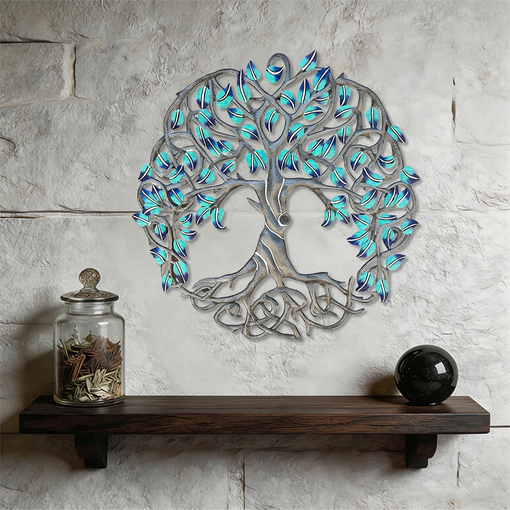 Olivenorma Turquoise Tree Of Life Metal Wall Decor - image 6
