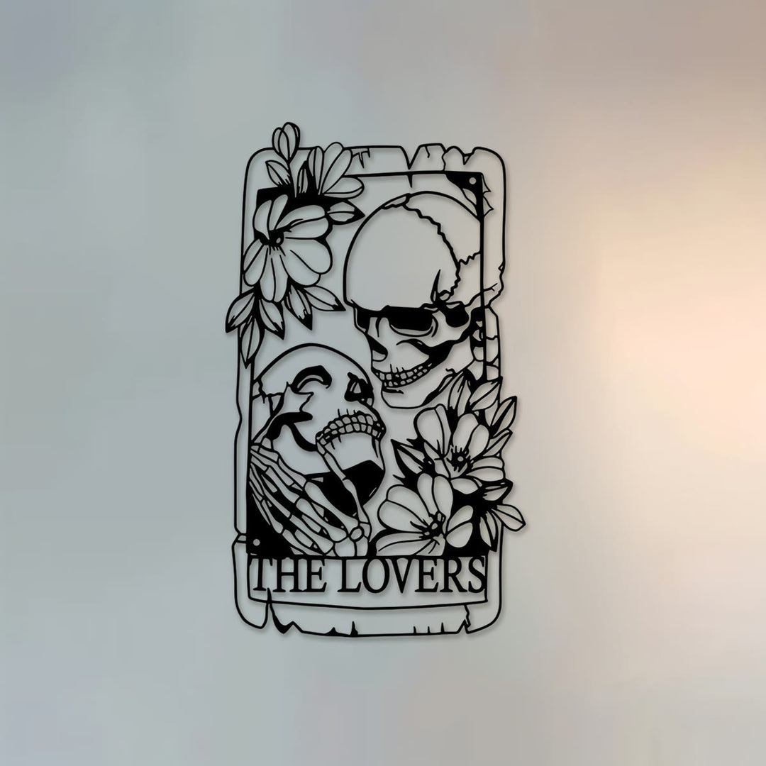 Olivenorma The Lovers Tarot Skeleton Metal Wall Decor - image 1