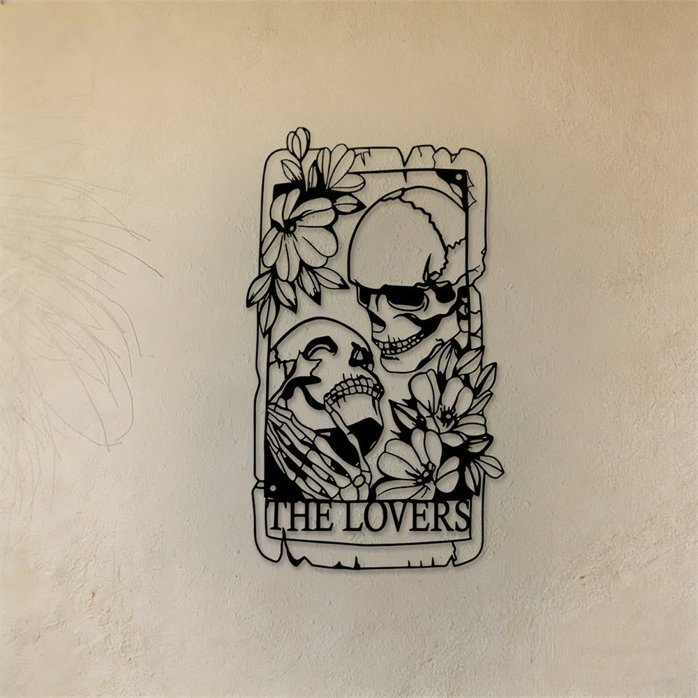 Olivenorma The Lovers Tarot Skeleton Metal Wall Decor - image 3