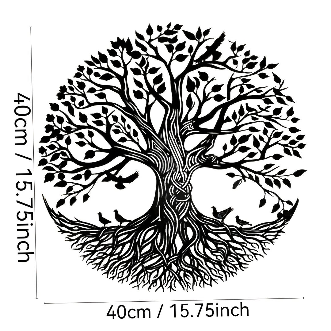 Olivenorma Circular Tree Of Life With Birds Metal Wall Decor - image 2