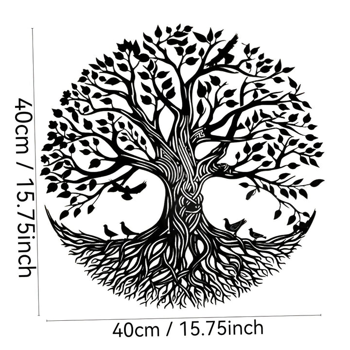 Olivenorma Circular Tree Of Life With Birds Metal Wall Decor - image 2