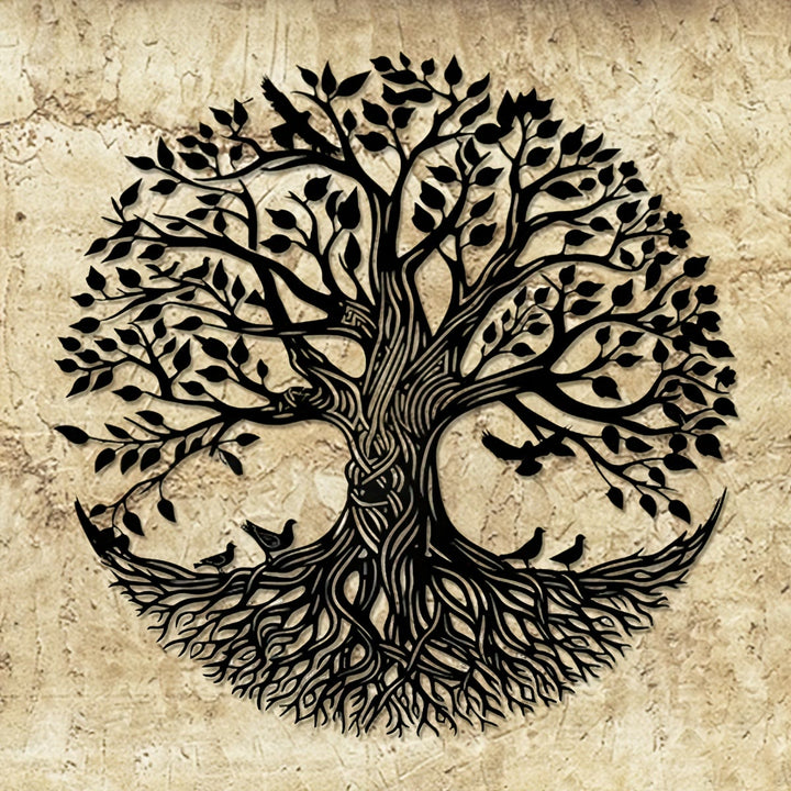 Olivenorma Circular Tree Of Life With Birds Metal Wall Decor - image 3
