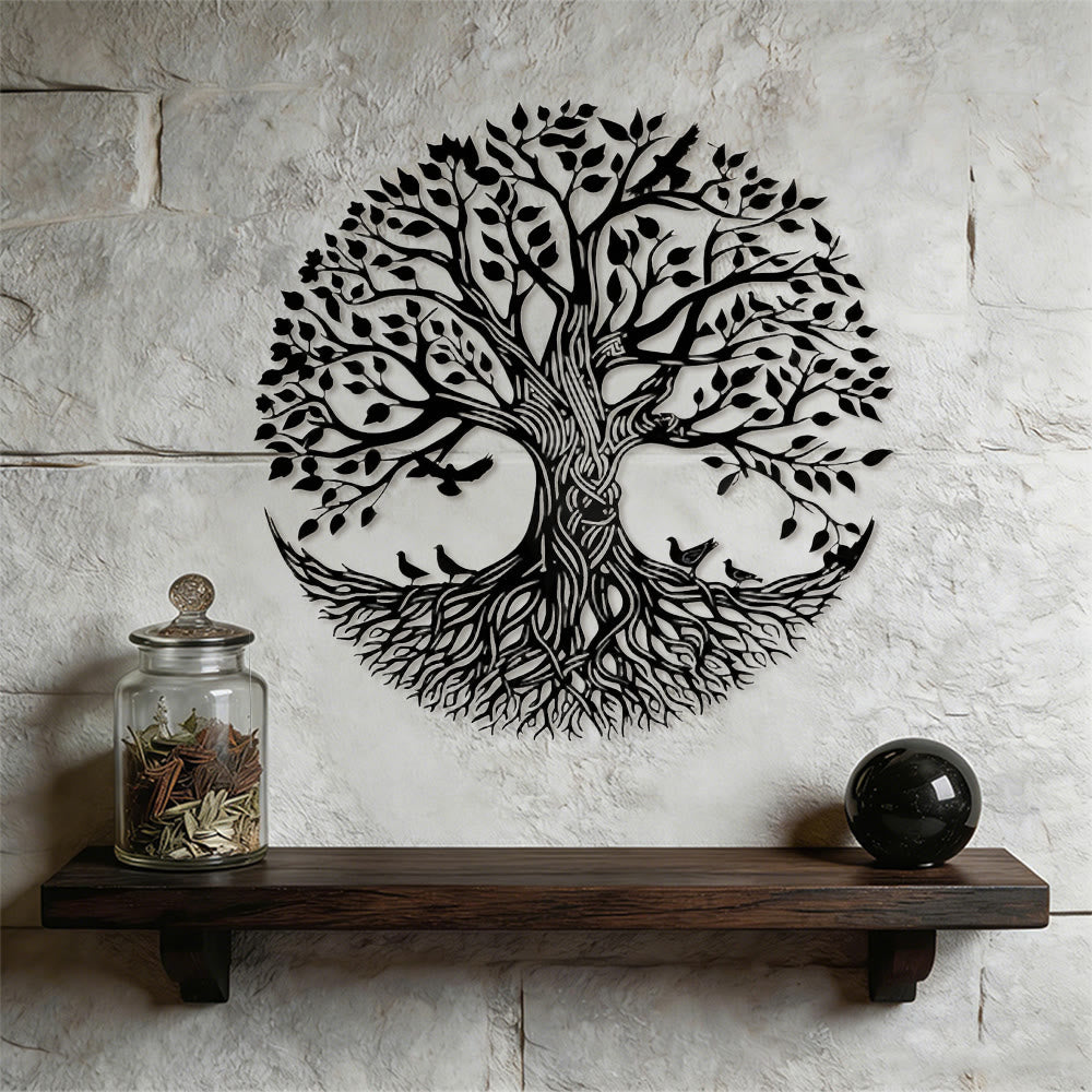 Olivenorma Circular Tree Of Life With Birds Metal Wall Decor - image 5