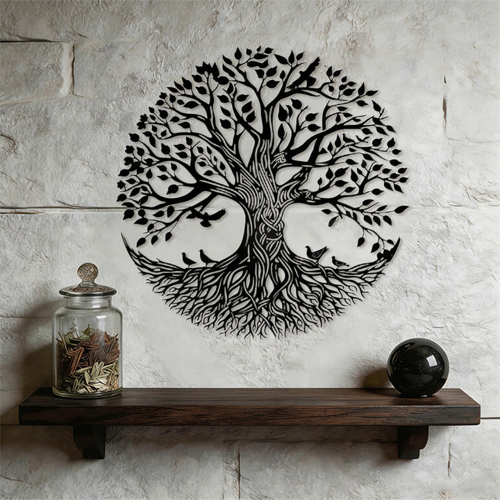 Olivenorma Circular Tree Of Life With Birds Metal Wall Decor - image 5
