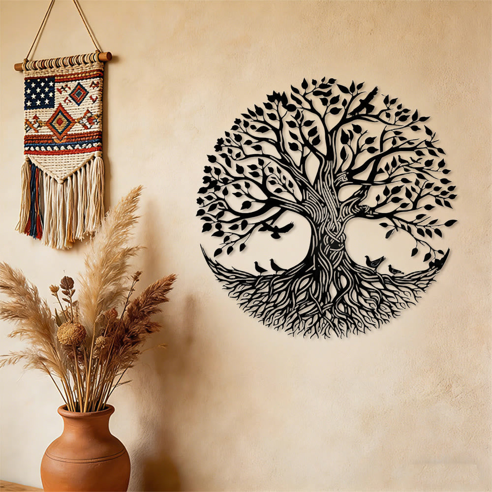 Olivenorma Circular Tree Of Life With Birds Metal Wall Decor - image 7
