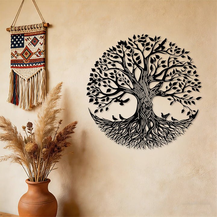 Olivenorma Circular Tree Of Life With Birds Metal Wall Decor - image 7
