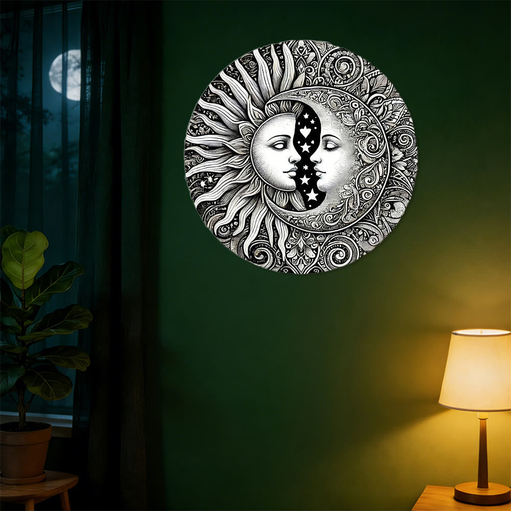 Olivenorma Celestial Sun Moon Mandala Metal Wall Decor - image 1
