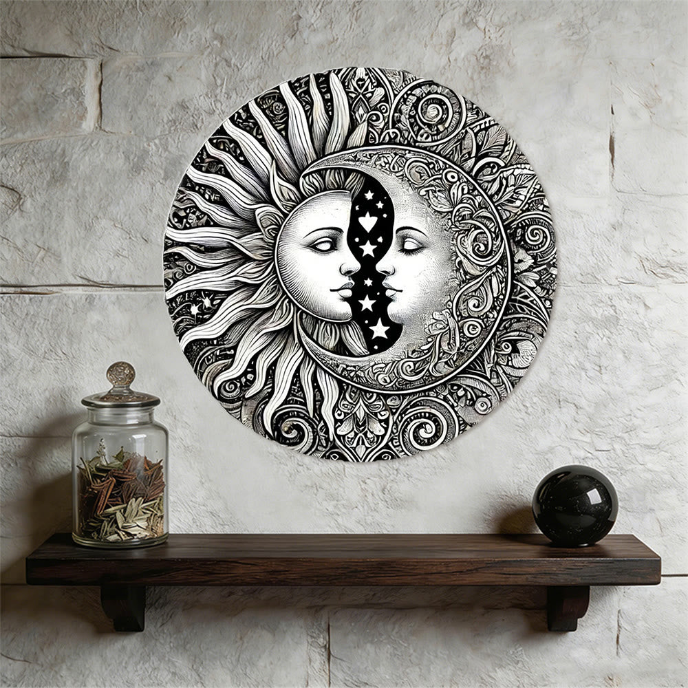 Olivenorma Celestial Sun Moon Mandala Metal Wall Decor - image 4