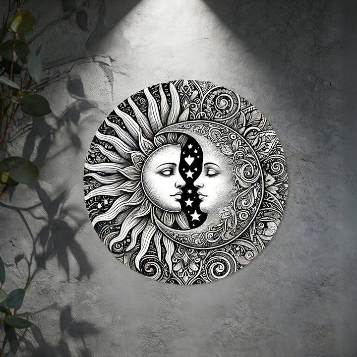 Olivenorma Celestial Sun Moon Mandala Metal Wall Decor - image 3