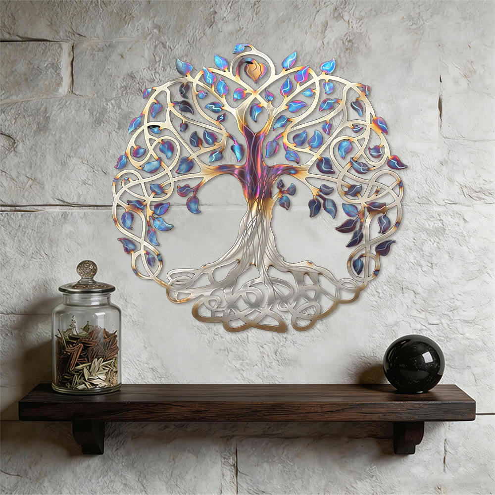 Olivenorma Iridescent Celtic Tree Of Life Metal Wall Decor - image 5
