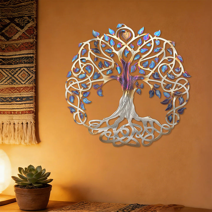 Olivenorma Iridescent Celtic Tree Of Life Metal Wall Decor - image 6