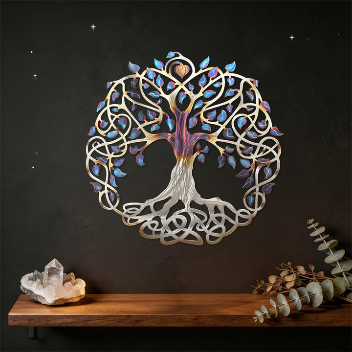 Olivenorma Iridescent Celtic Tree Of Life Metal Wall Decor - image 2