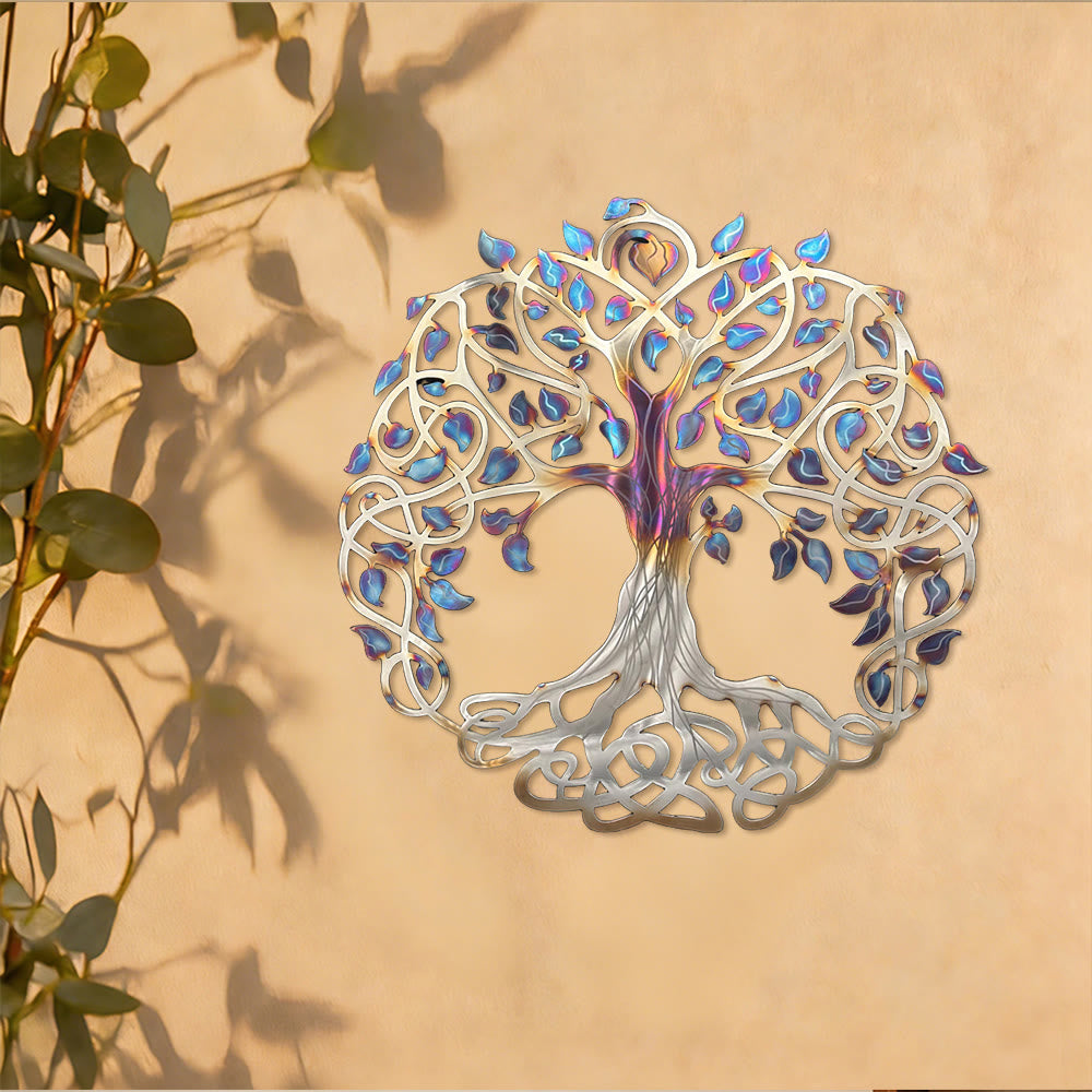 Olivenorma Iridescent Celtic Tree Of Life Metal Wall Decor - image 3