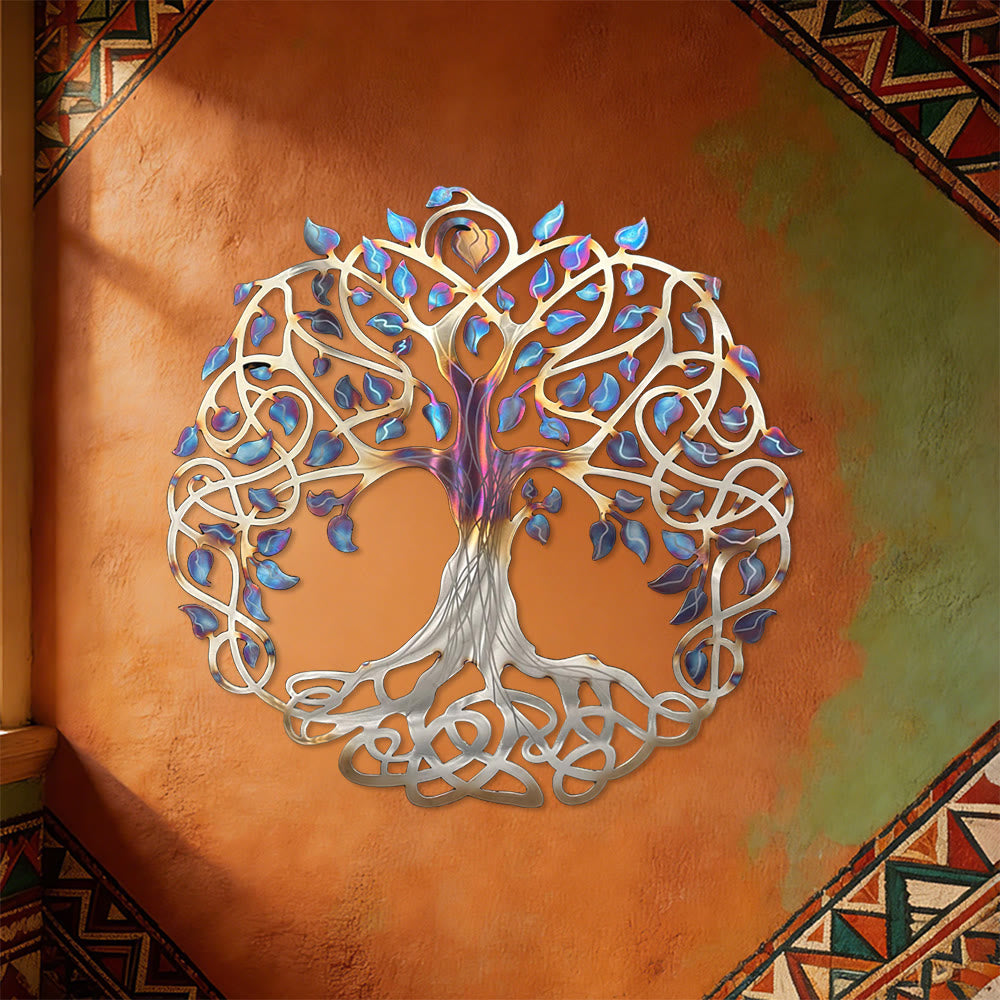 Olivenorma Iridescent Celtic Tree Of Life Metal Wall Decor - image 7