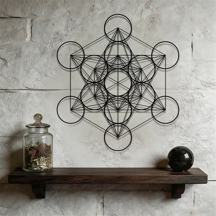 Olivenorma Metatron Cube Metal Wall Decor - image 6