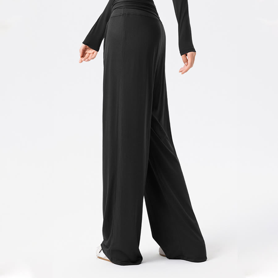 Olivenorma Wide Leg High Waist Tie Waist Long Women's Yoga Pants - image 12