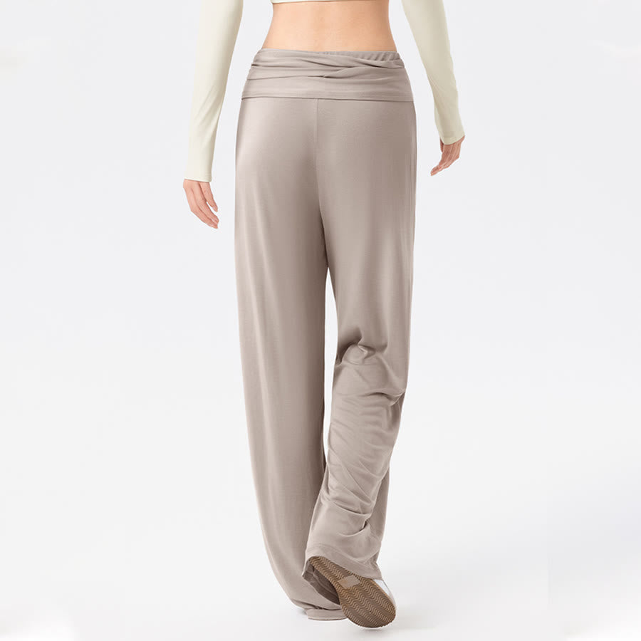 Olivenorma Wide Leg High Waist Tie Waist Long Women's Yoga Pants - image 9