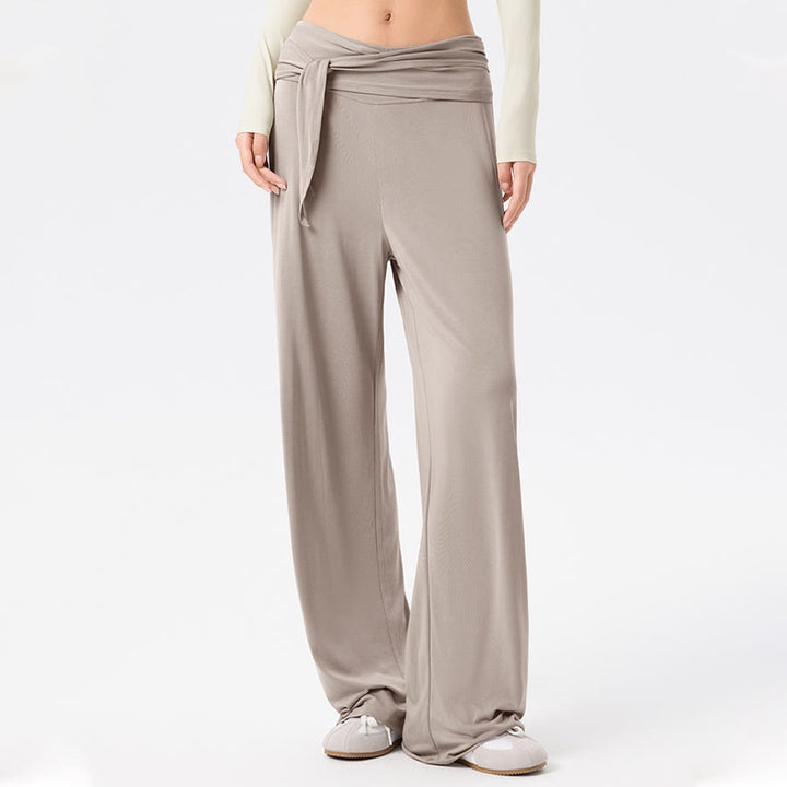 Olivenorma Wide Leg High Waist Tie Waist Long Women's Yoga Pants - image 10