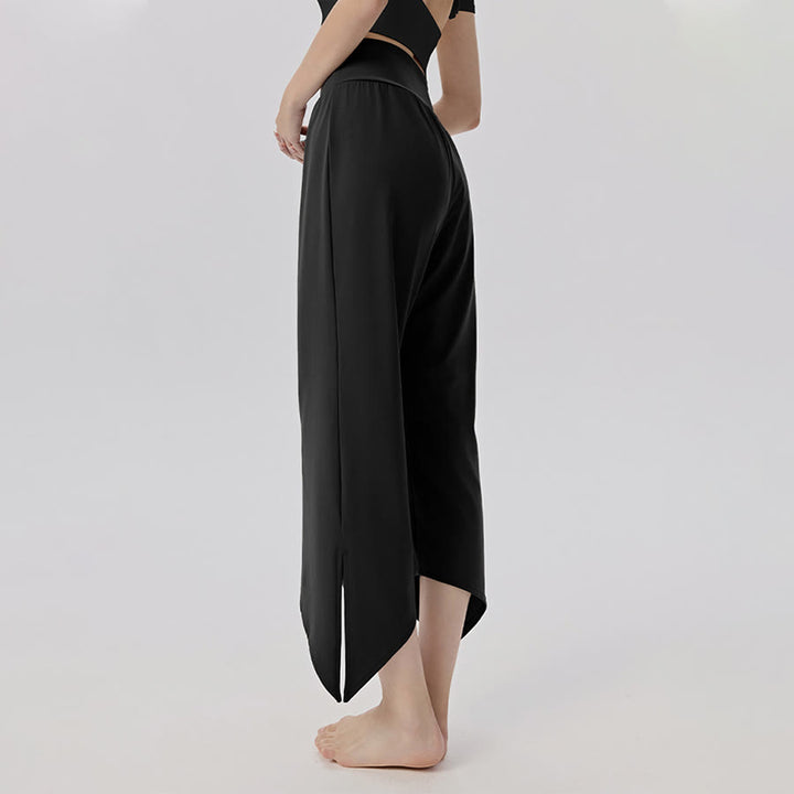 Olivenorma Wide Leg High Waist Asymmetrical Cropped Women's Yoga Pants - image 16