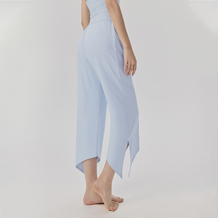 Olivenorma Wide Leg High Waist Asymmetrical Cropped Women's Yoga Pants - image 5