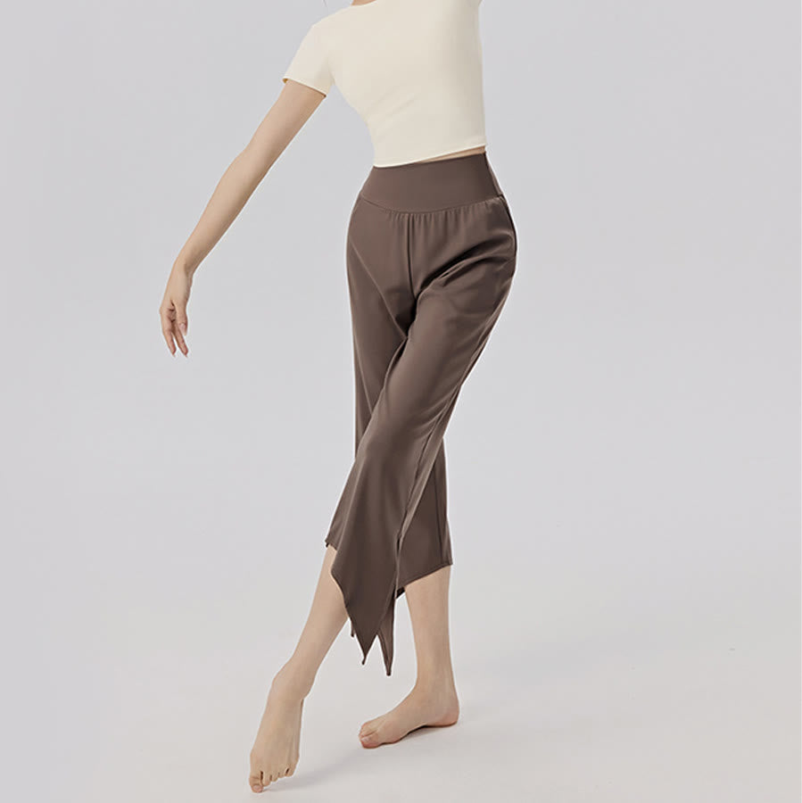 Olivenorma Wide Leg High Waist Asymmetrical Cropped Women's Yoga Pants - image 13