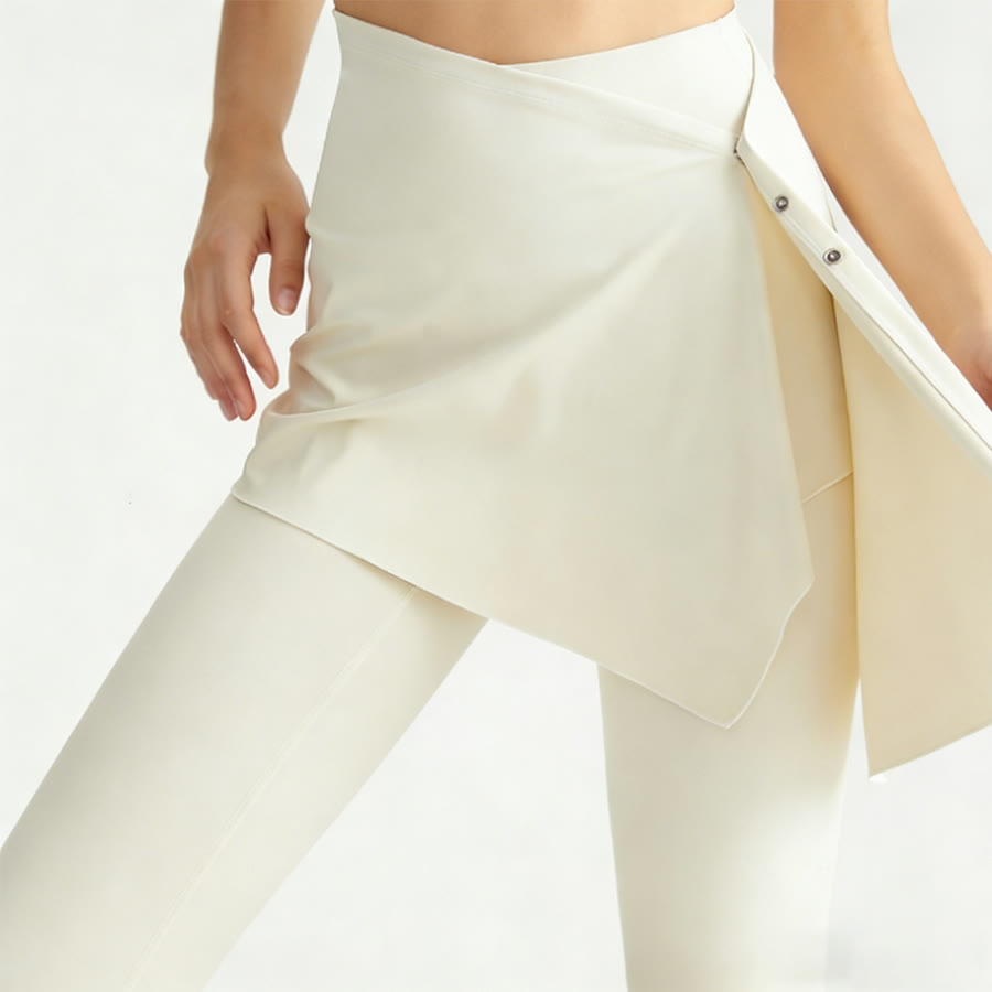 Olivenorma Skinny High Waist Wrap Skirted Long Women's Yoga Pants - image 4