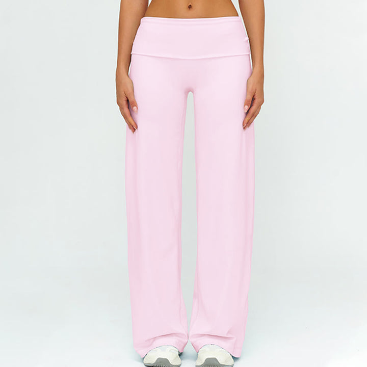 Olivenorma Wide Leg High Waist Fold-over Long Women's Yoga Pants - image 12
