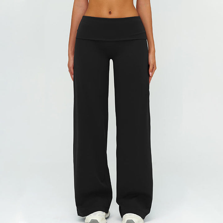Olivenorma Wide Leg High Waist Fold-over Long Women's Yoga Pants - image 9