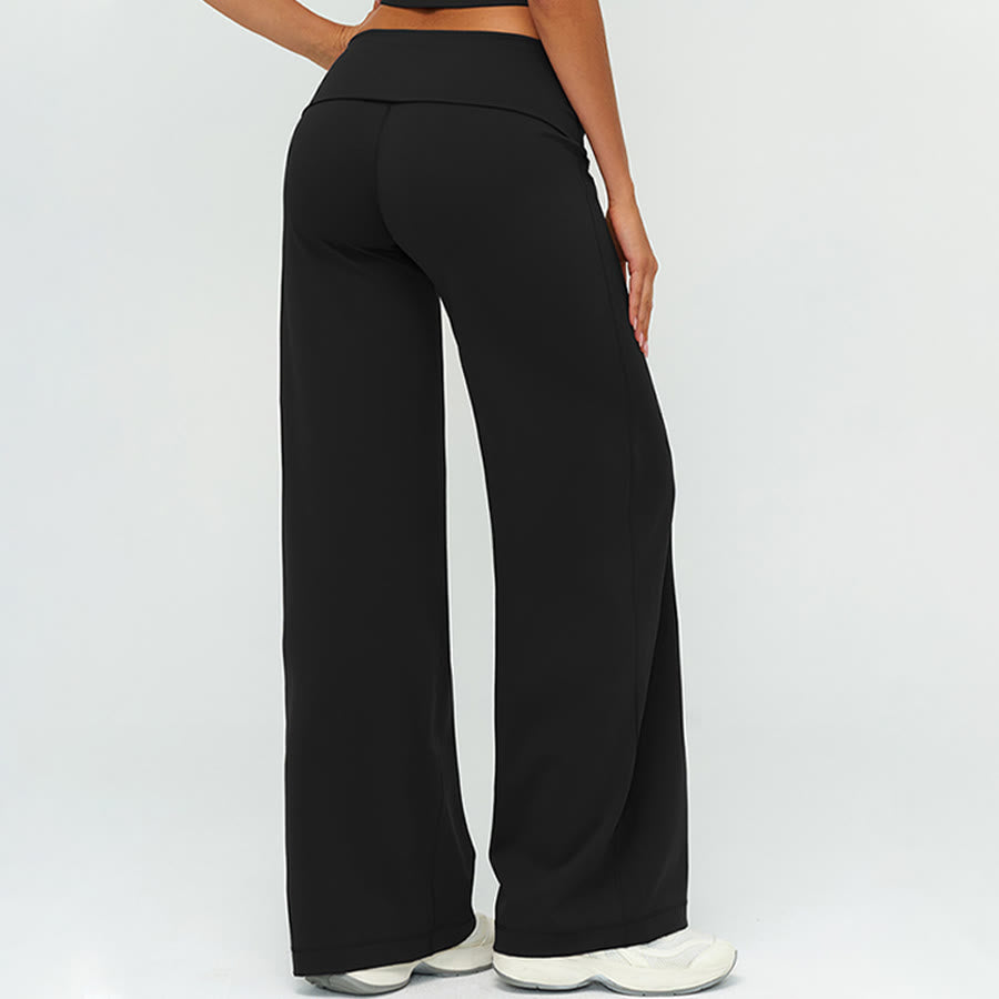 Olivenorma Wide Leg High Waist Fold-over Long Women's Yoga Pants - image 6