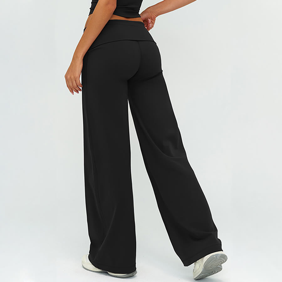 Olivenorma Wide Leg High Waist Fold-over Long Women's Yoga Pants - image 7