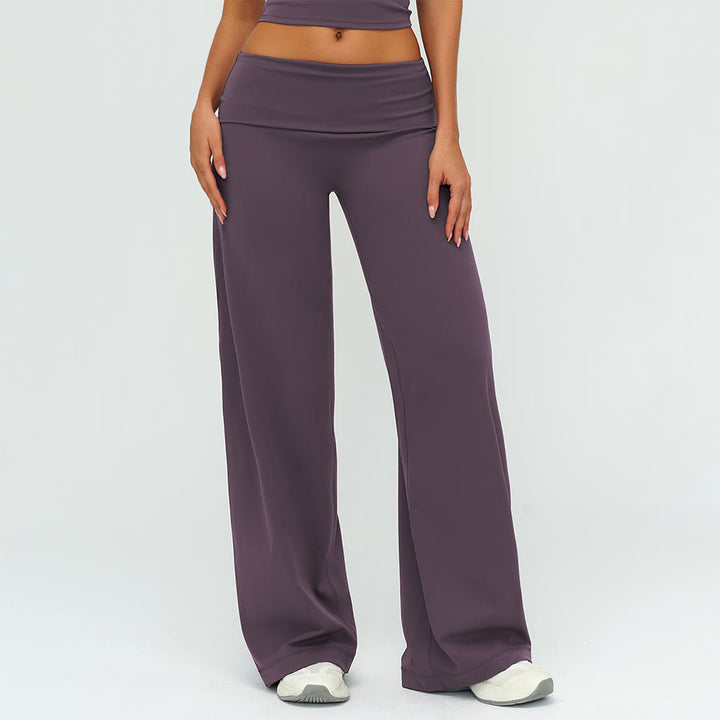 Olivenorma Wide Leg High Waist Fold-over Long Women's Yoga Pants - image 3