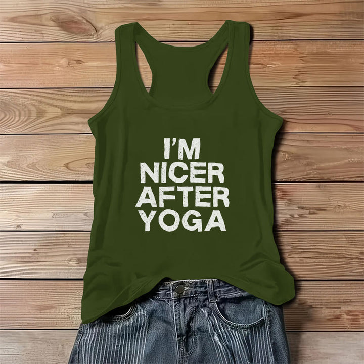 Olivenorma Graphic Print Slogan Women's Tank - Green - 3XL - image 12