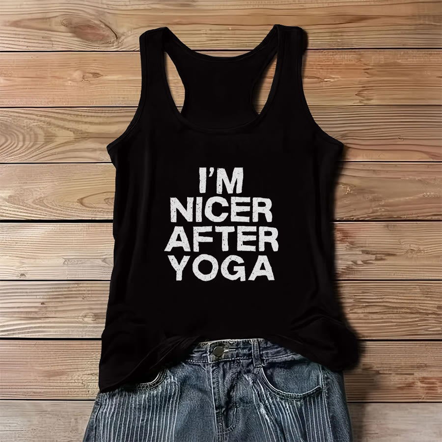 Olivenorma Graphic Print Slogan Women's Tank - Black - 3XL - image 6