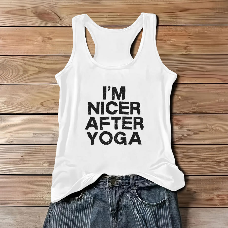 Olivenorma Graphic Print Slogan Women's Tank - White - 3XL - image 3