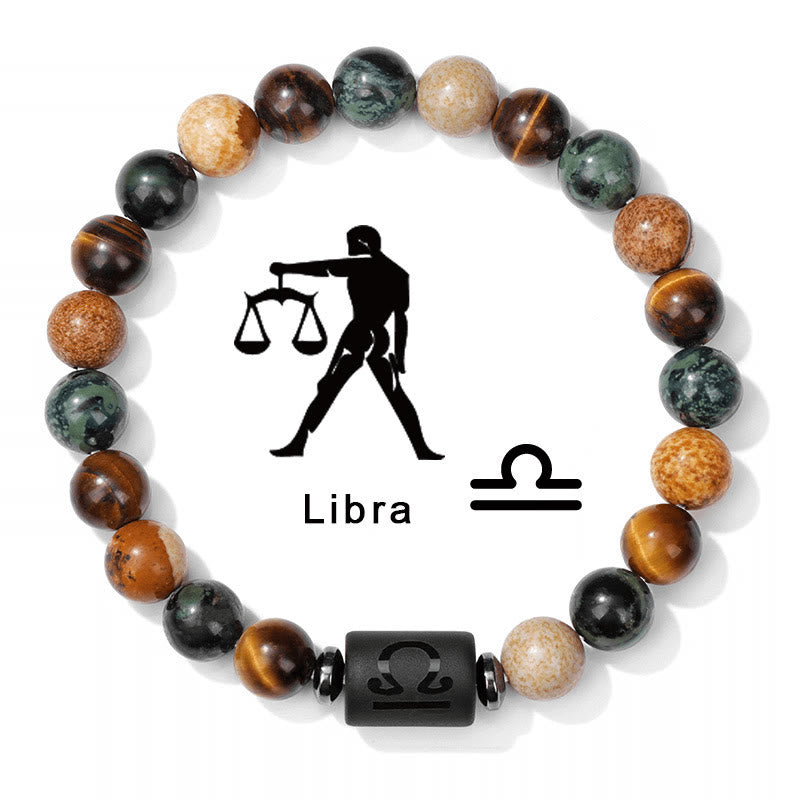 FREE Today: 12 Constellations Natural Jasper Divine Personalization Zodiac Beaded Bracelet - image 8