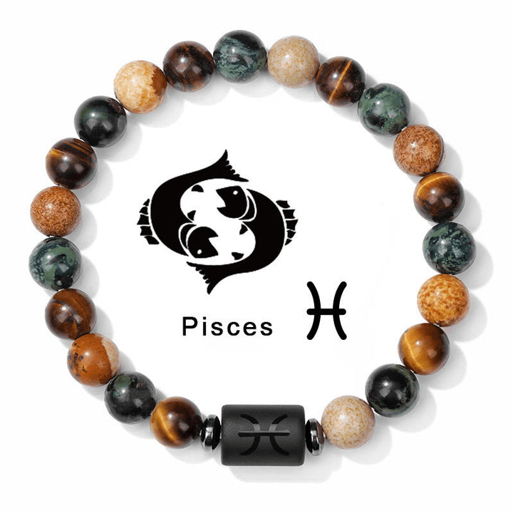 FREE Today: 12 Constellations Natural Jasper Divine Personalization Zodiac Beaded Bracelet - image 12
