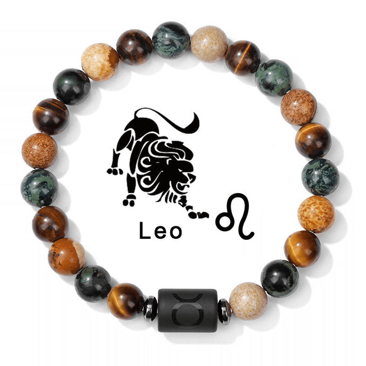 FREE Today: 12 Constellations Natural Jasper Divine Personalization Zodiac Beaded Bracelet - image 6