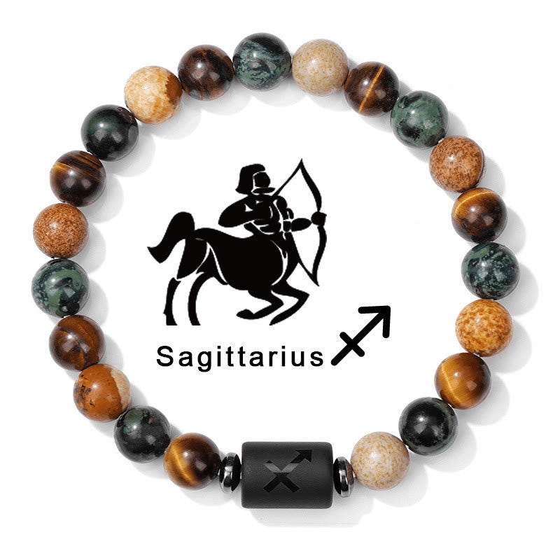 FREE Today: 12 Constellations Natural Jasper Divine Personalization Zodiac Beaded Bracelet - image 10