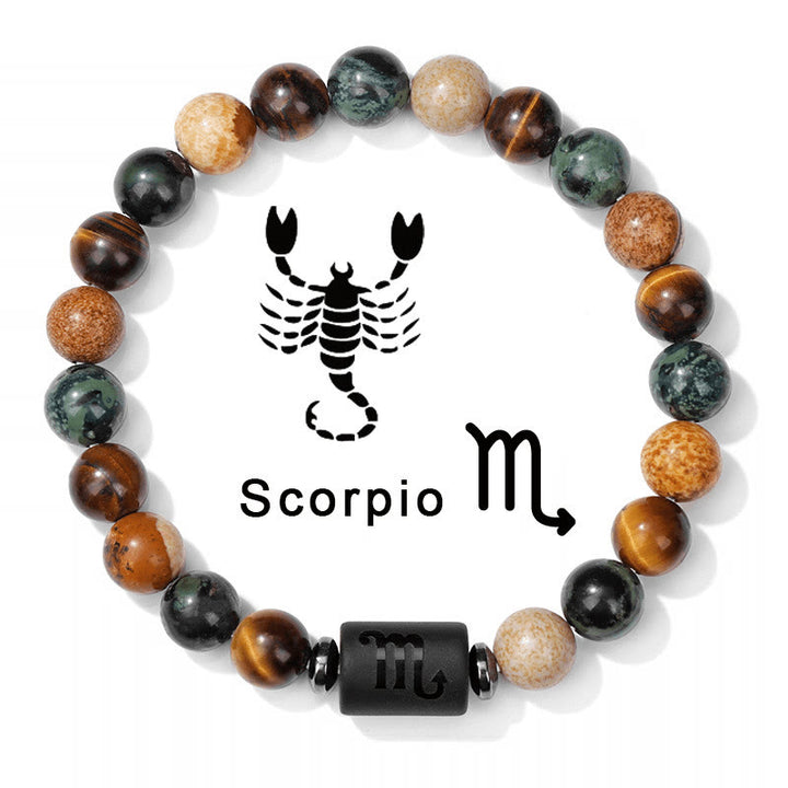 FREE Today: 12 Constellations Natural Jasper Divine Personalization Zodiac Beaded Bracelet - image 9