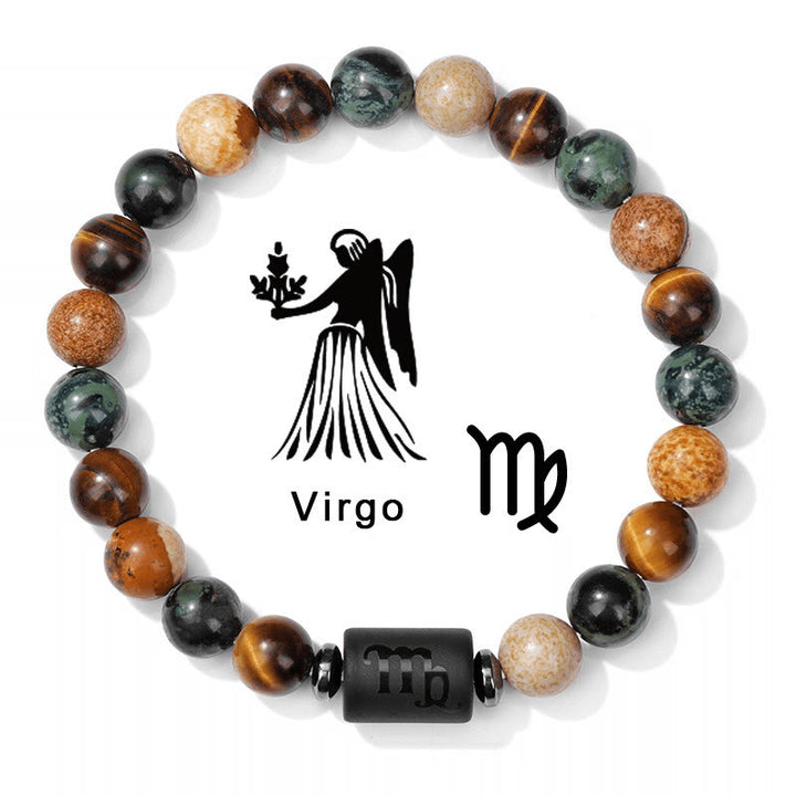 FREE Today: 12 Constellations Natural Jasper Divine Personalization Zodiac Beaded Bracelet - image 7