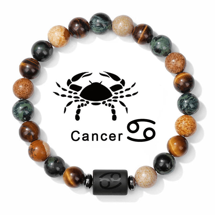 FREE Today: 12 Constellations Natural Jasper Divine Personalization Zodiac Beaded Bracelet - image 5