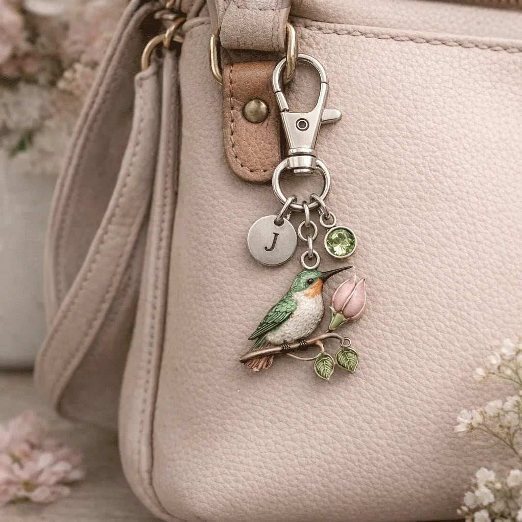 FREE Today: A Little Hummingbird for You Keychain - Personalized Filled with Love & Comfort Brithstone Keychain - Mother's Day Gift - image 2