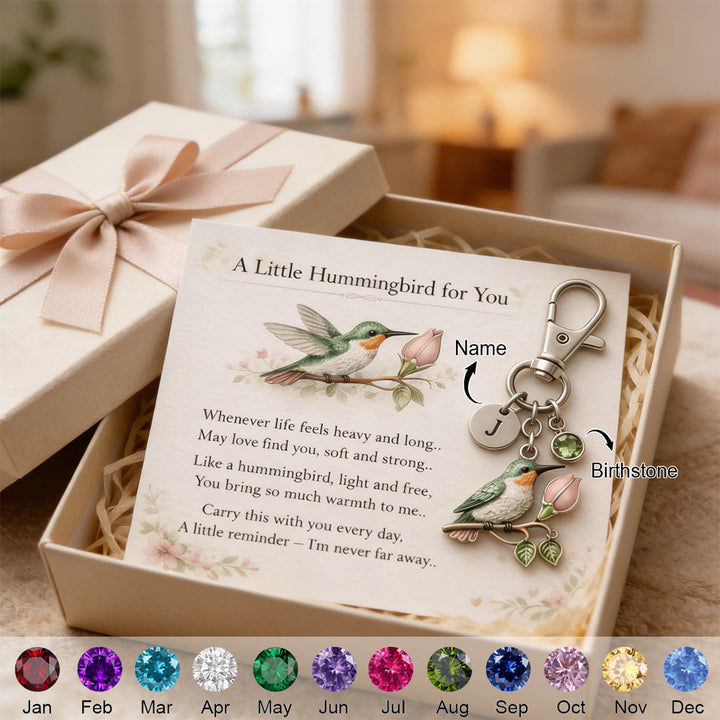 FREE Today: A Little Hummingbird for You Keychain - Personalized Filled with Love & Comfort Brithstone Keychain - Mother's Day Gift - image 6