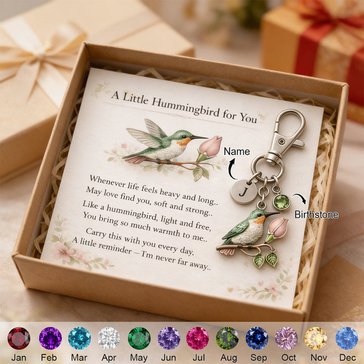 FREE Today: A Little Hummingbird for You Keychain - Personalized Filled with Love & Comfort Brithstone Keychain - Mother's Day Gift - image 5