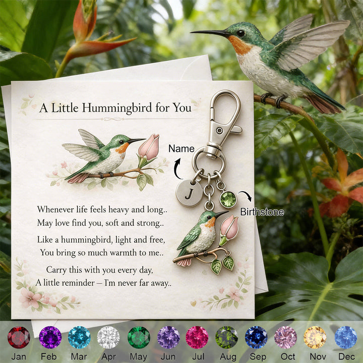 FREE Today: A Little Hummingbird for You Keychain - Personalized Filled with Love & Comfort Brithstone Keychain - Mother's Day Gift - image 9