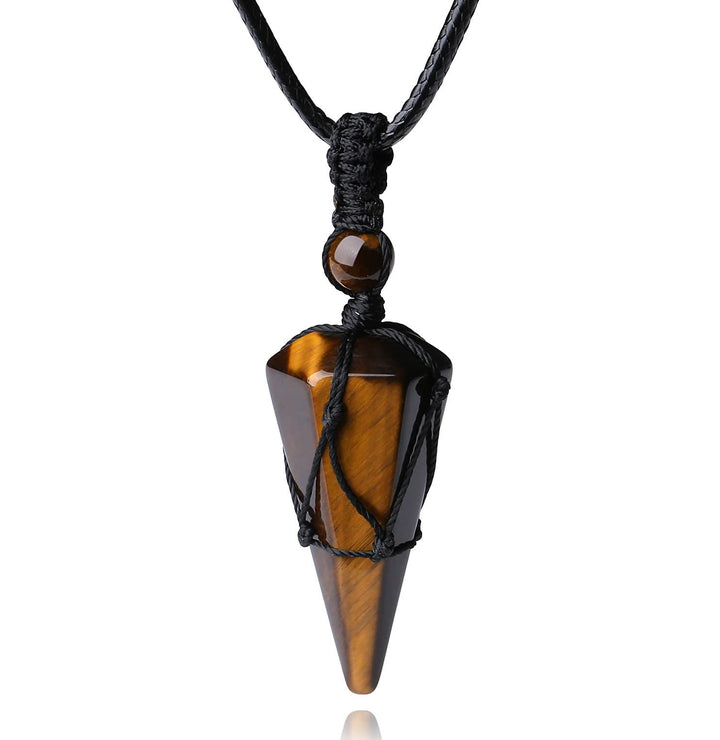 FREE Today: Black obsidian - Healing Crystal Stone - Harnessing Spiritual Pendant Protection Energy Amulet Witchy Necklace - Tiger Eye - image 13