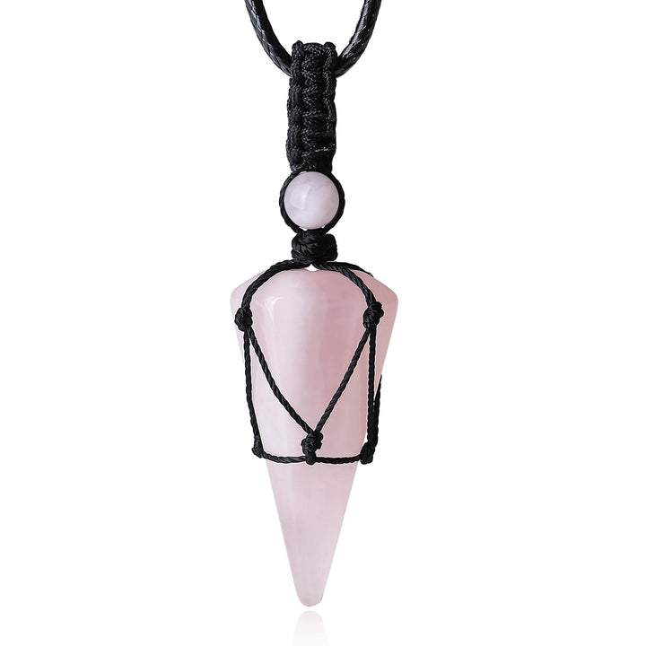 FREE Today: Black obsidian - Healing Crystal Stone - Harnessing Spiritual Pendant Protection Energy Amulet Witchy Necklace - Rose Quartz - image 15