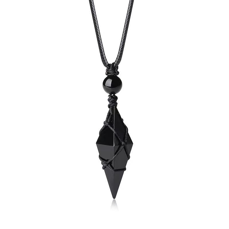 FREE Today: Black obsidian - Healing Crystal Stone - Harnessing Spiritual Pendant Protection Energy Amulet Witchy Necklace - image 9