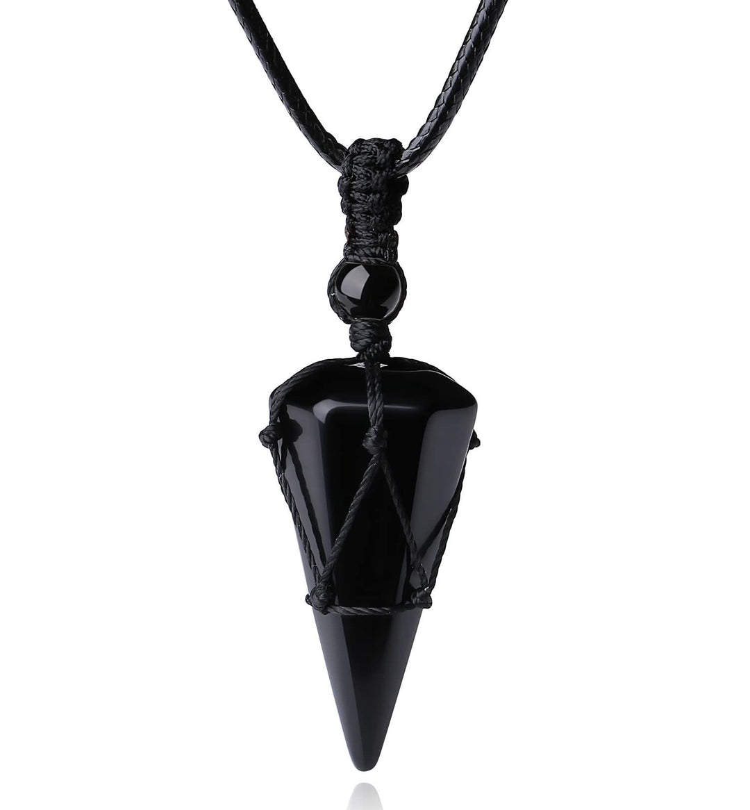 FREE Today: Black obsidian - Healing Crystal Stone - Harnessing Spiritual Pendant Protection Energy Amulet Witchy Necklace - Black Obsidian - image 0